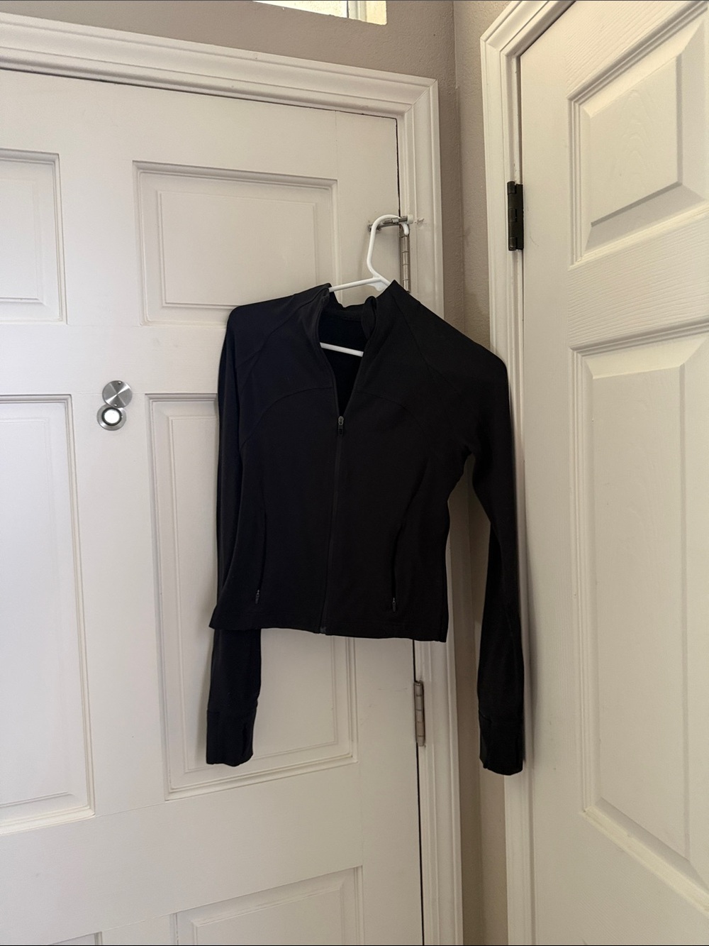 lululemon athletica Black Zip-Front Bomber Jacket